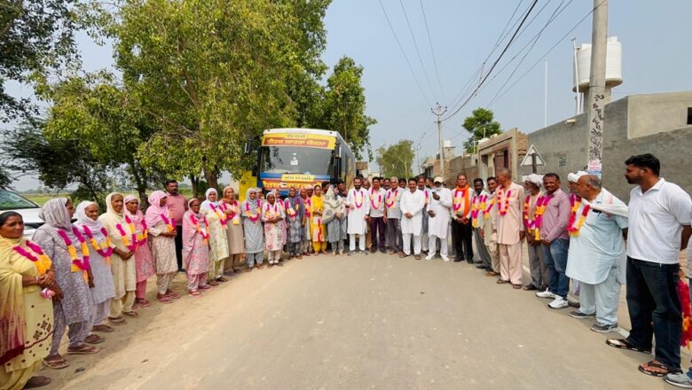 ਮੁੱਖ ਮੰਤਰੀ ਤੀਰਥ ਯਾਤਰਾ ਤਹਿਤ ਵਿਧਾਇਕ ਫਾਜ਼ਿਲਕਾ ਨੇ ਪਿੰਡ ਆਲਮਸ਼ਾਹ ਤੋਂ ਬੱਸ ਕੀਤੀ ਰਵਾਨਾ